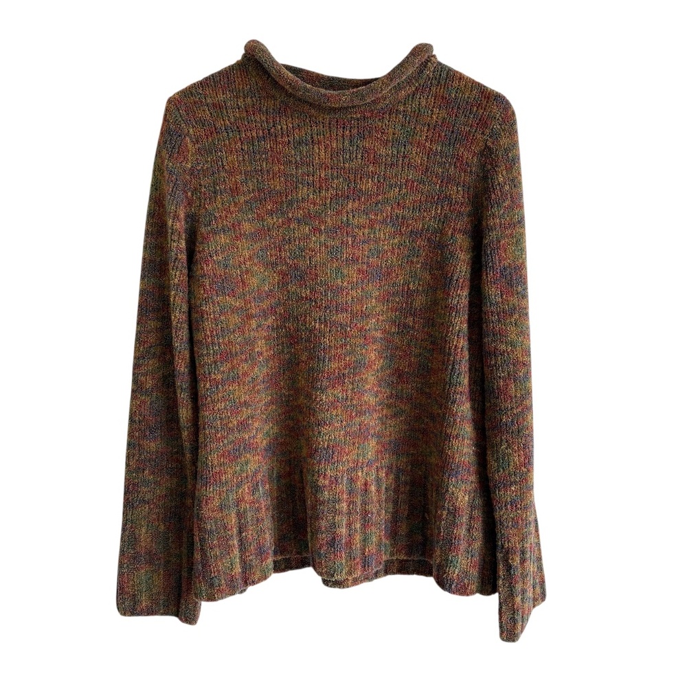 Vintage Tribal Sweater Multicolor‎ Boho 90s Textured Knit Grunge Women's Large
